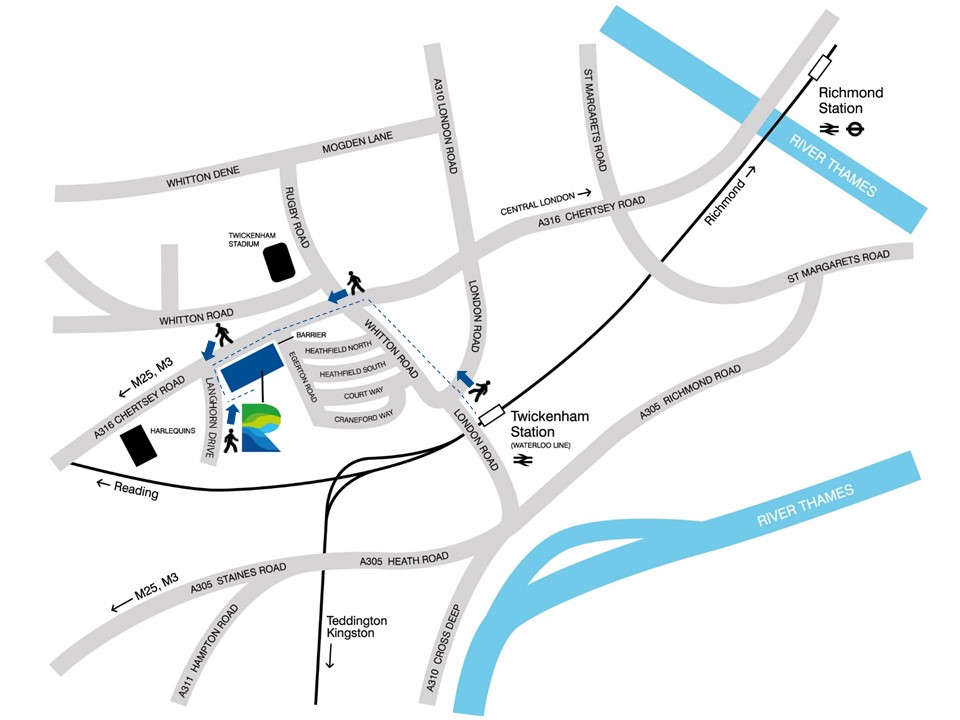college map with station directions