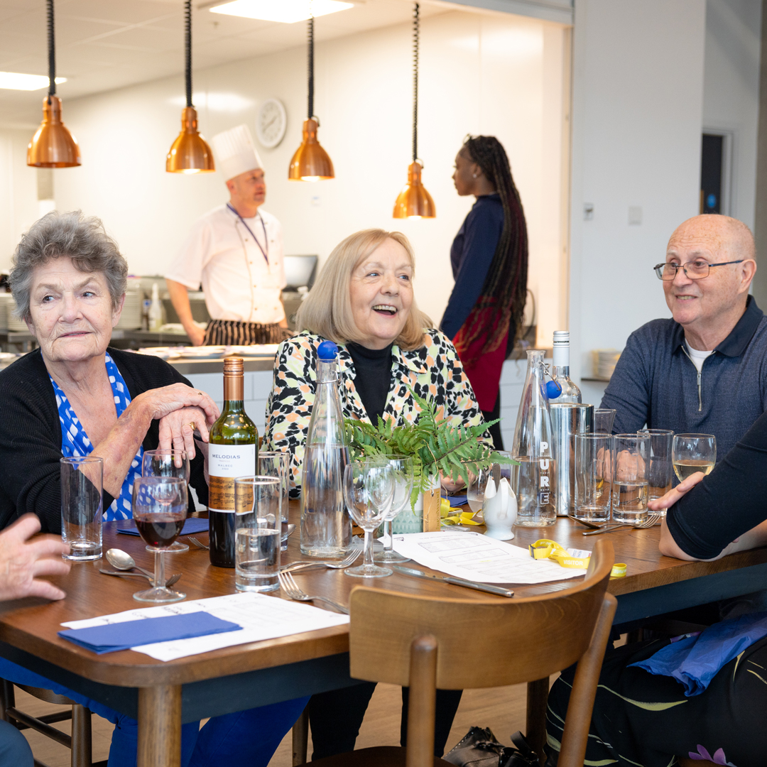 customers enjoying a meal at the View Restaurant at Richmond upon Thames College 