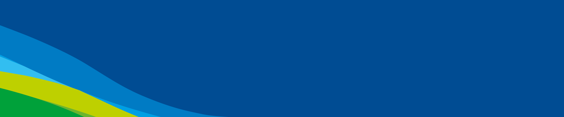 Blue background with RuTC logo wave on right corner